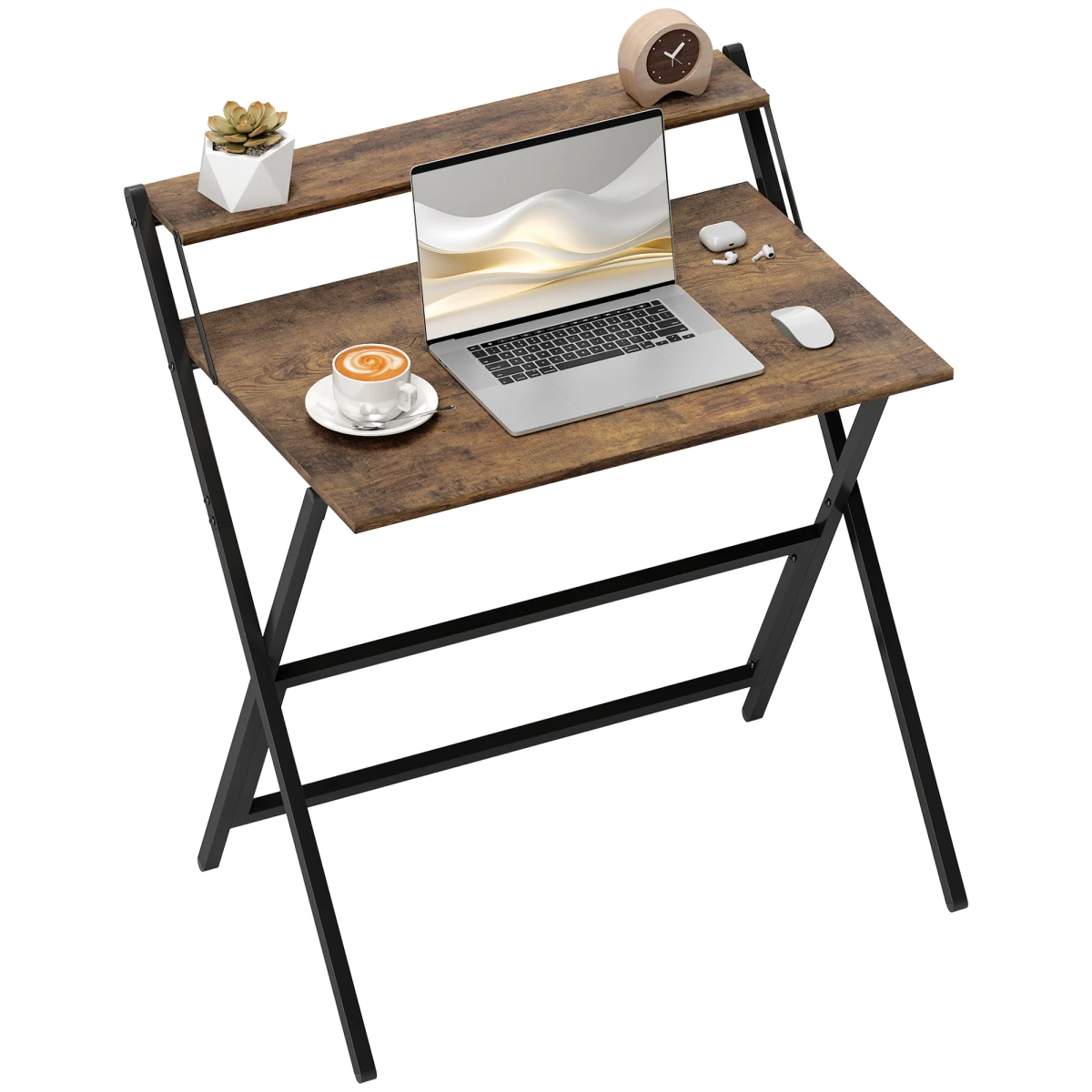 HOMCOM HOMCOM Folding Desk 81.5cm MonitorShelf Office - Desk