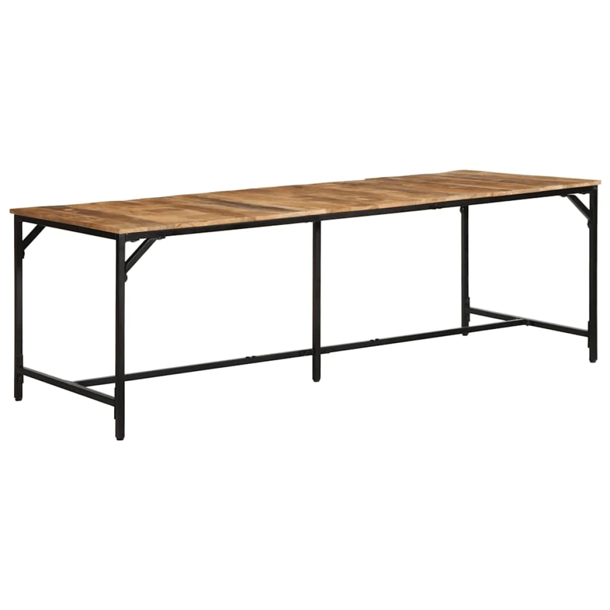VidaXL Dining Table 140 x 70 x 75 cm Solid Mango Wood With Rough Finish For Family Dining by vidaXL