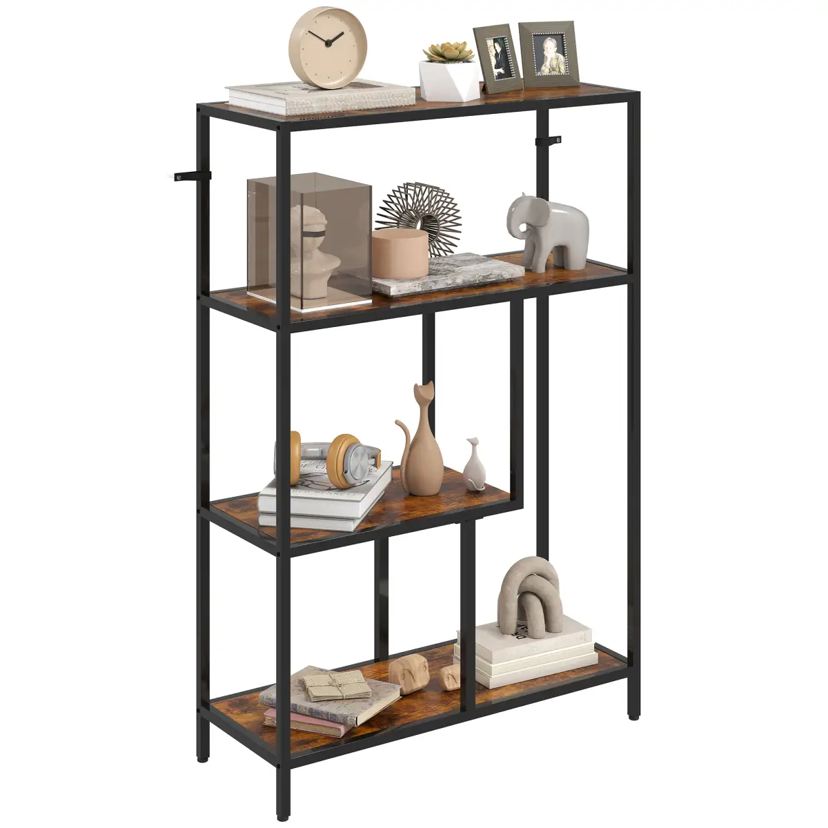 HOMCOM HOMCOM Industrial Bookshelf Bookcase w/ Open Shelves for Study - Bookcase