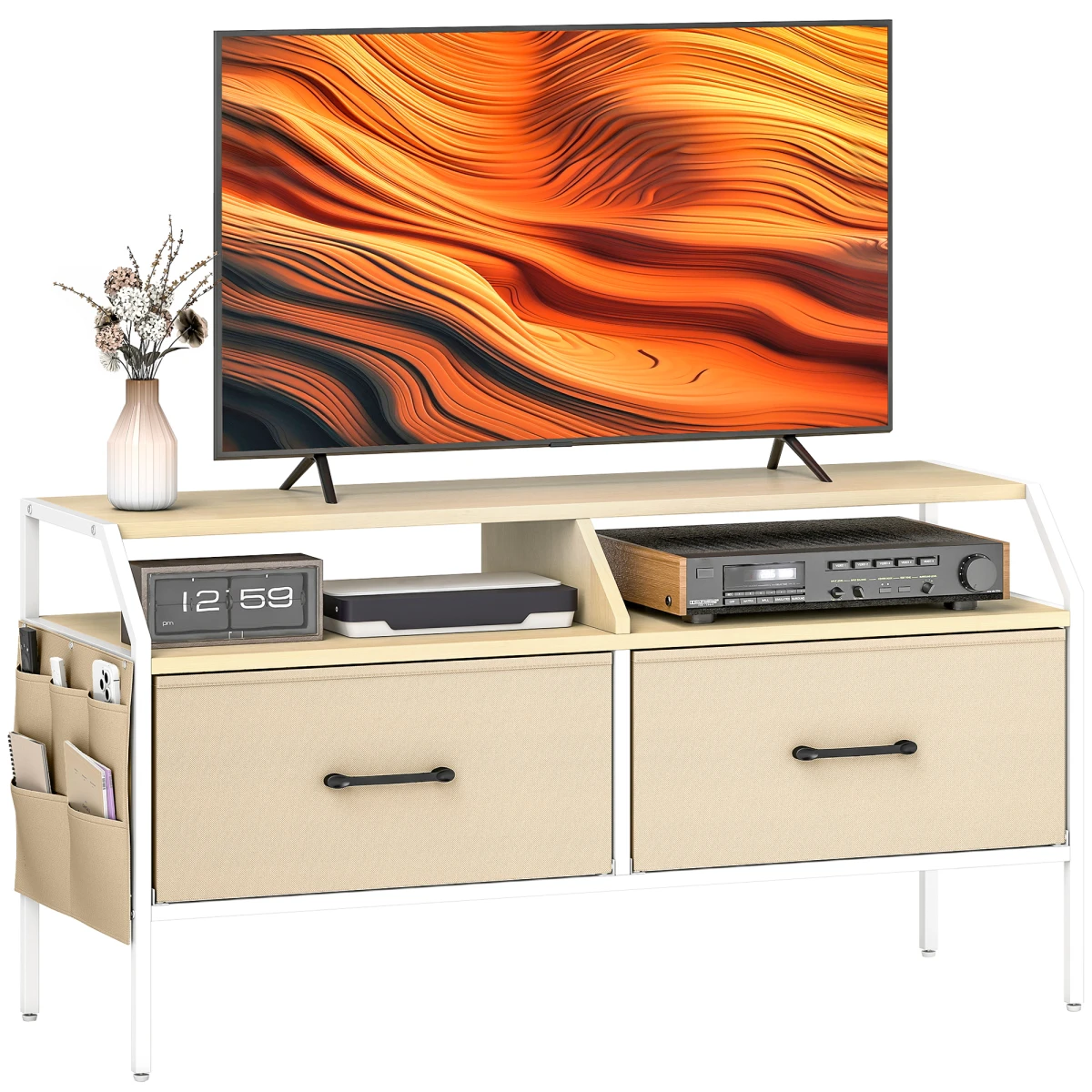 HOMCOM HOMCOM TV Stand 55Inch Two Foldable Drawers Living Room - TV Unit
