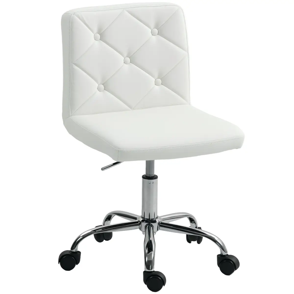 HOMCOM HOMCOM Modern Vanity Computer Desk Chair with Rolling Wheels - Office Chair