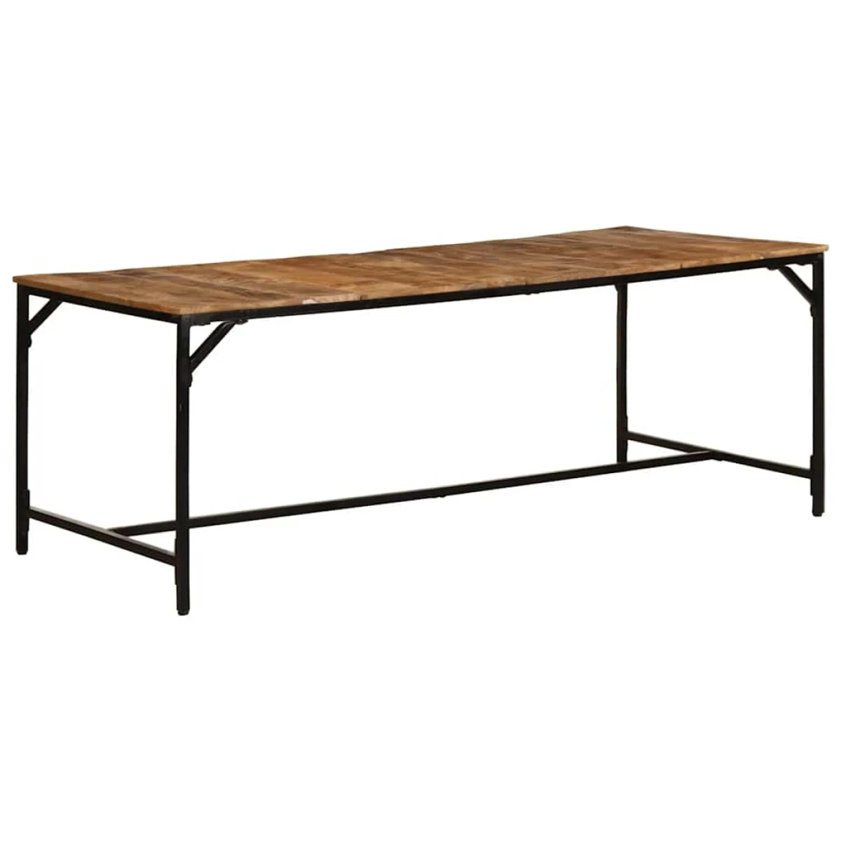 VidaXL Dining Table 140 x 70 x 75 cm Solid Mango Wood With Rough Finish For Family Dining by vidaXL