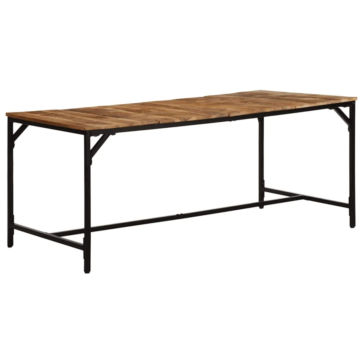VidaXL Dining Table 140 x 70 x 75 cm Solid Mango Wood With Rough Finish For Family Dining by vidaXL