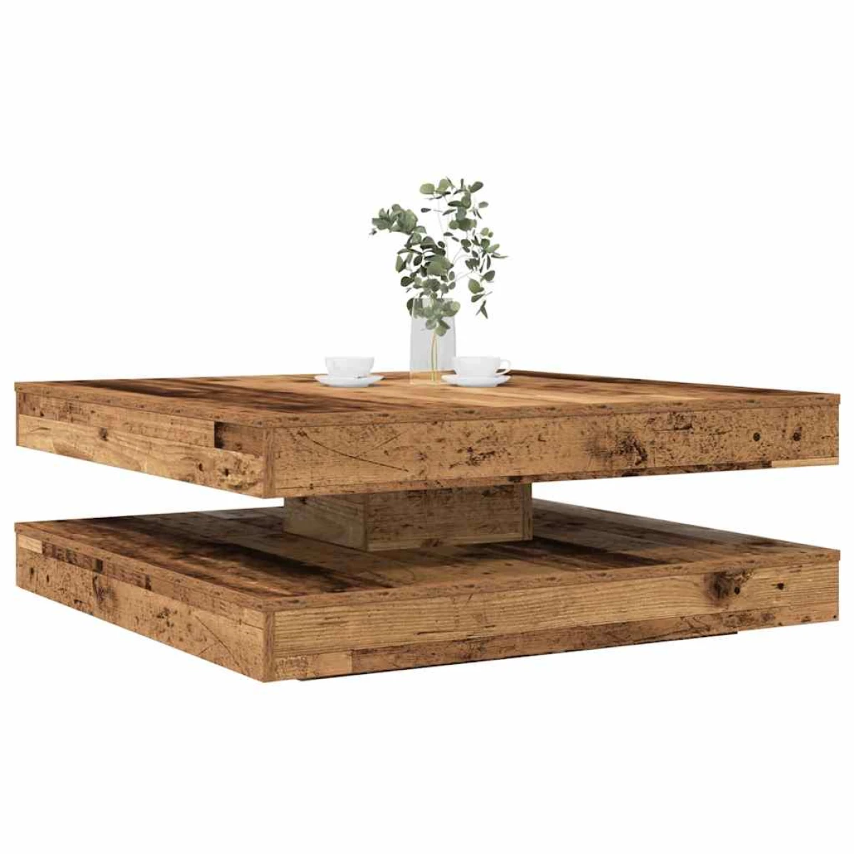 vidaXL VidaXL Coffee Table 50 By 50 By 34.5 Cm 360 Degree Rotatable For Modern Living Rooms - Coffee Table