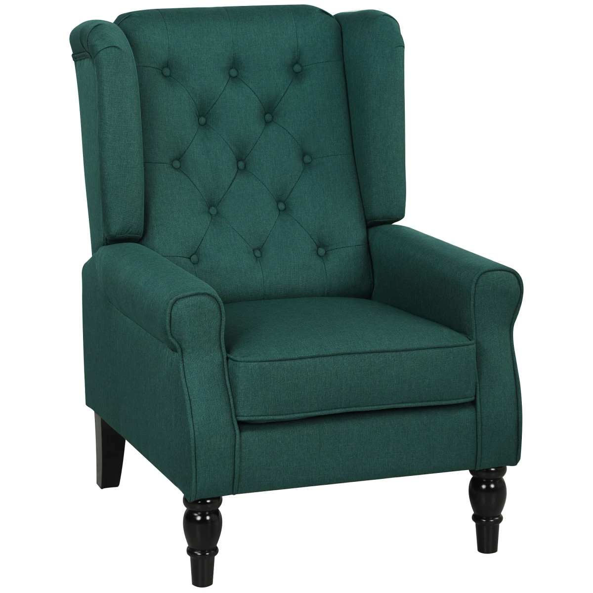 HOMCOM HOMCOM Wingback Accent Chair Tufted Retro Upholstery - Accent Chair