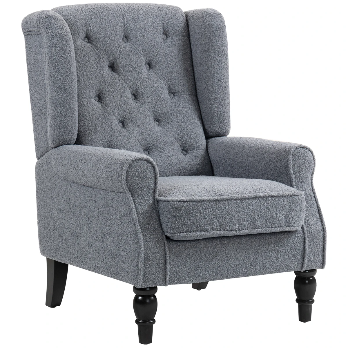 HOMCOM HOMCOM Wingback Accent Chair Tufted Retro Upholstery - Accent Chair
