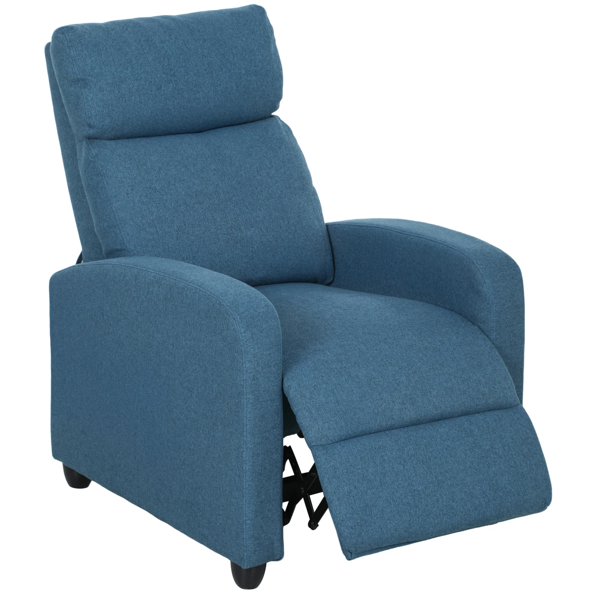 HOMCOM Linen Recliner Chair 135 Degree Recline Comfort Blue - Recliner