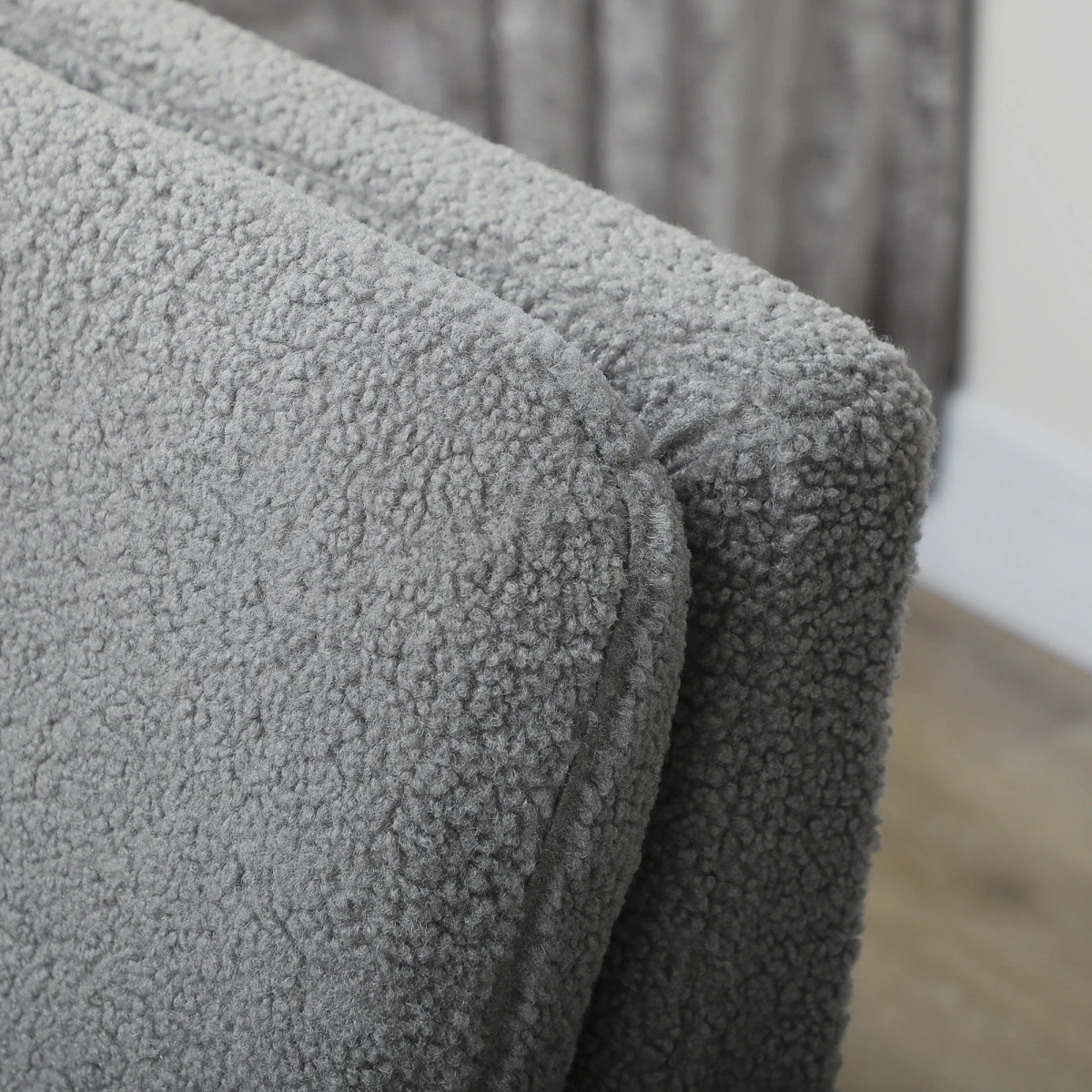 HOMCOM Accent Chair Wide Seat Teddy Fleece For Living Room by HOMCOM