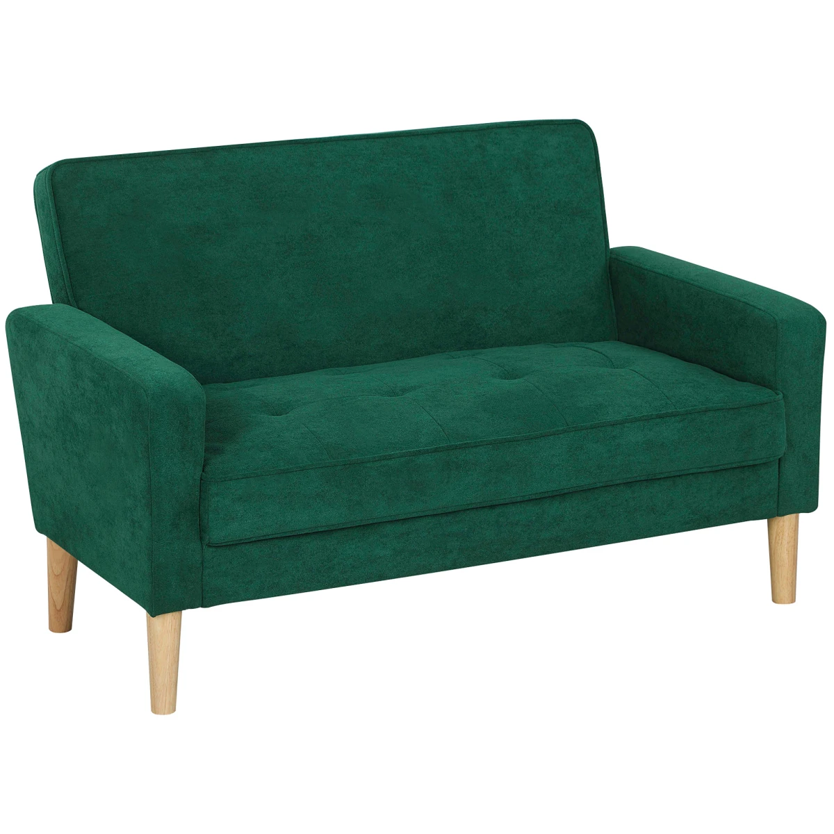 HOMCOM 2 Seater Sofa Compact Velvet Tufted For Small Spaces by HOMCOM
