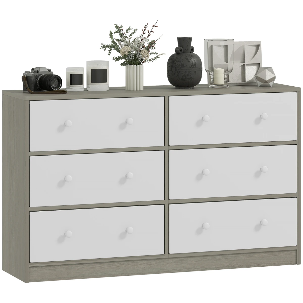 HOMCOM Chest Of Drawers 4 Or 6 Drawers Lightweight Fabric Dresser For Bedroom Organizer by HOMCOM