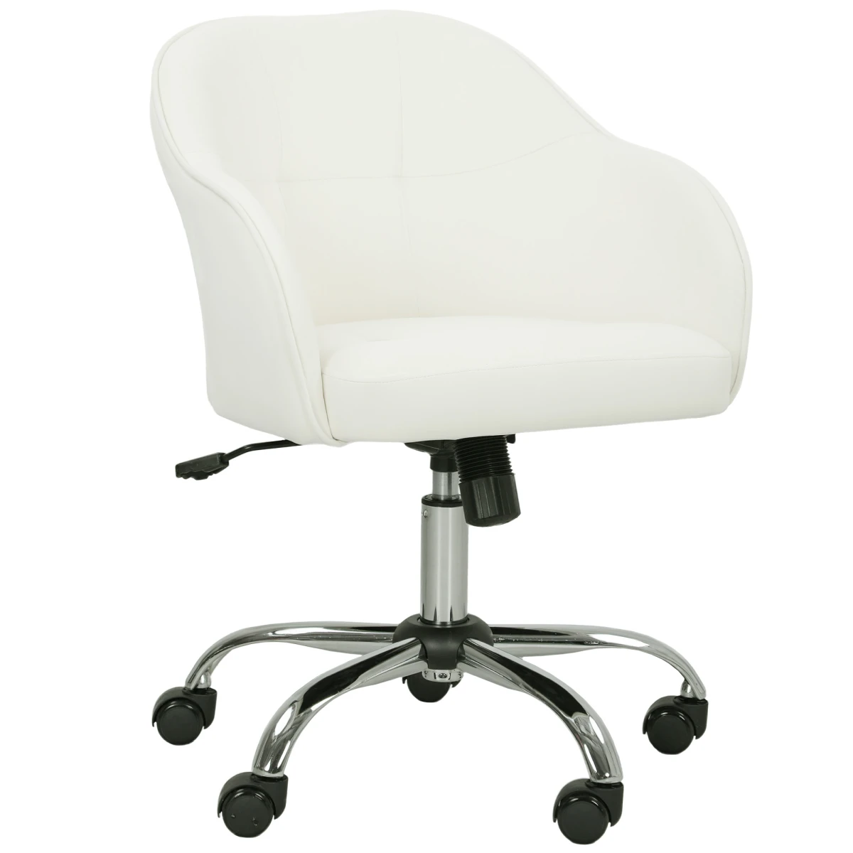 HOMCOM Velvet Vanity Chair 46-56cm Adjustable Desk by HOMCOM