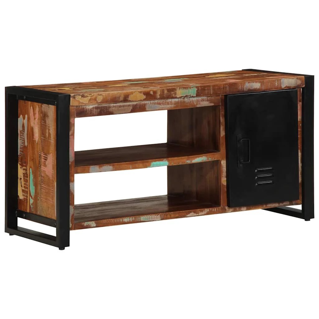 vidaXL VidaXL Industrial Shoe Bench 100x40x50 cm Solid Mango Wood Storage for Modern Homes - Shoe Storage