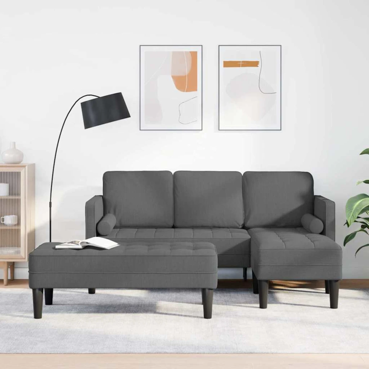 vidaXL VidaXL Sofa Set 173x131x67 cm Soft Touch Grey Living Room - Sofa