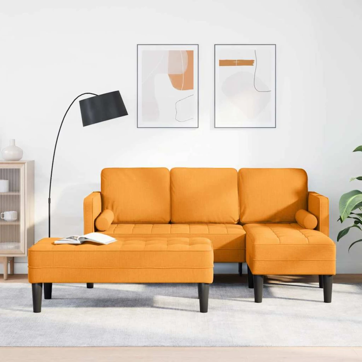 VidaXL Sofa Set 173x131x67 cm Soft Touch Grey Living Room by vidaXL