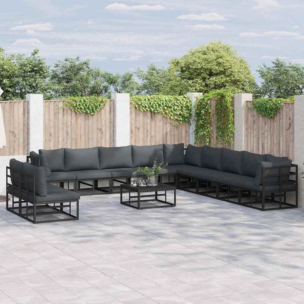 VidaXL Garden Sofa Set 11pcs Aluminium Outdoor by vidaXL