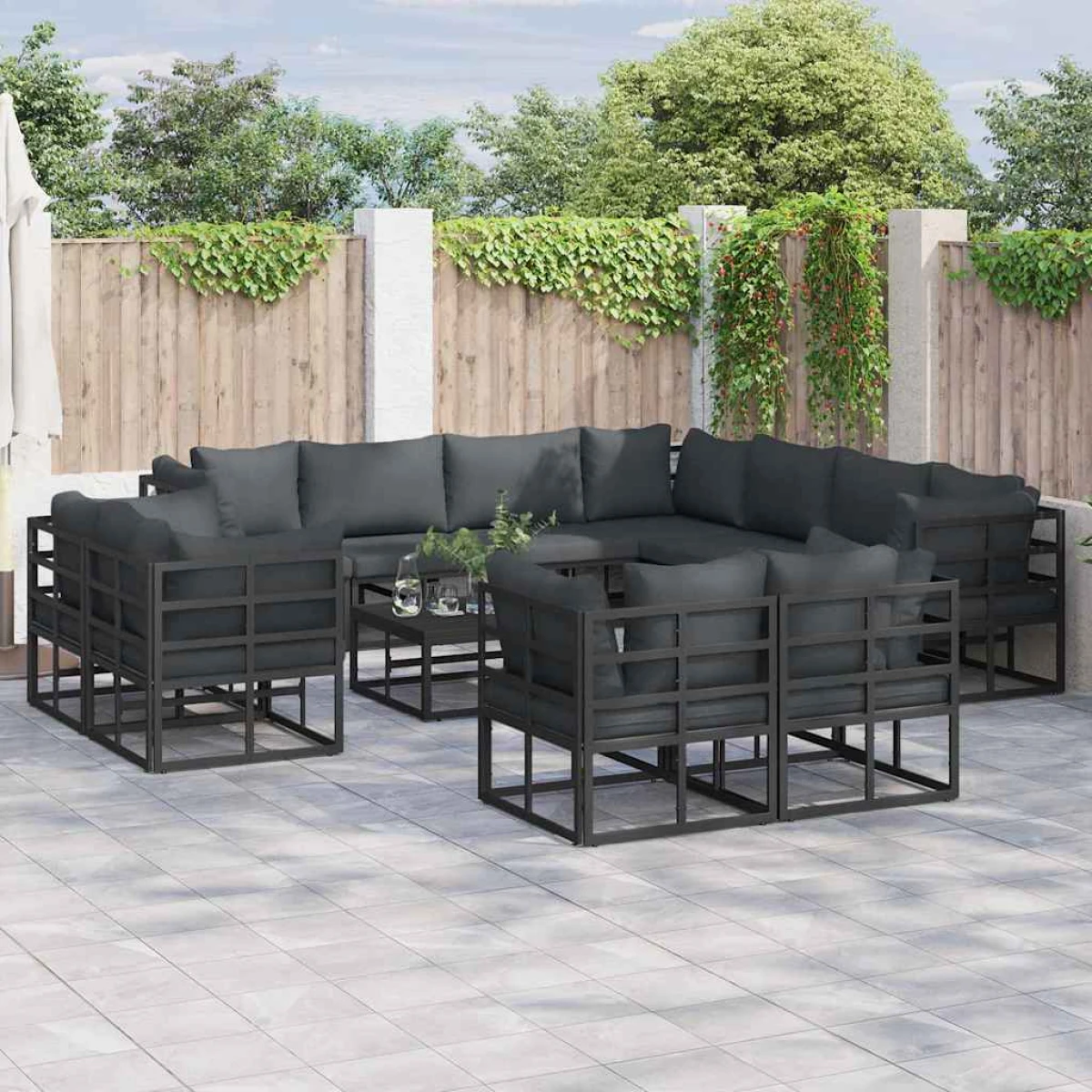 vidaXL VidaXL 11-Piece Garden Sofa Set Modular Outdoor - Garden Sofa Sets