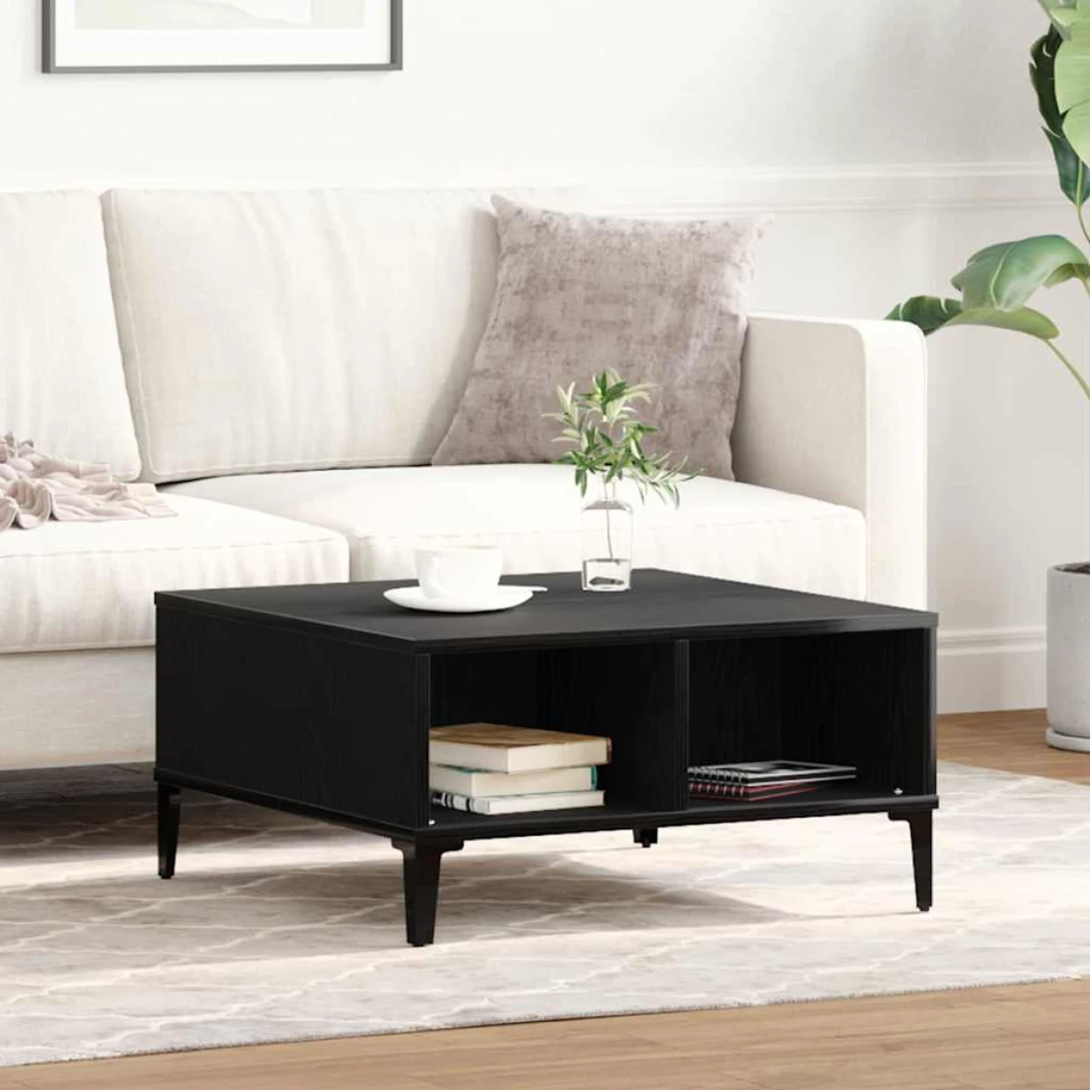 vidaXL VidaXL Coffee Table 60x60x30 cm Storage Shelf With Modern Design For Living Room - Coffee Table