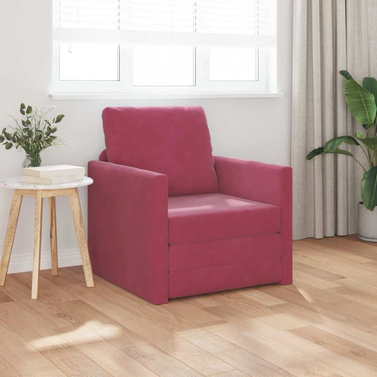vidaXL VidaXL Floor Sofa Bed 122x70x60 Velvet For Home Lounge - Sofa Bed