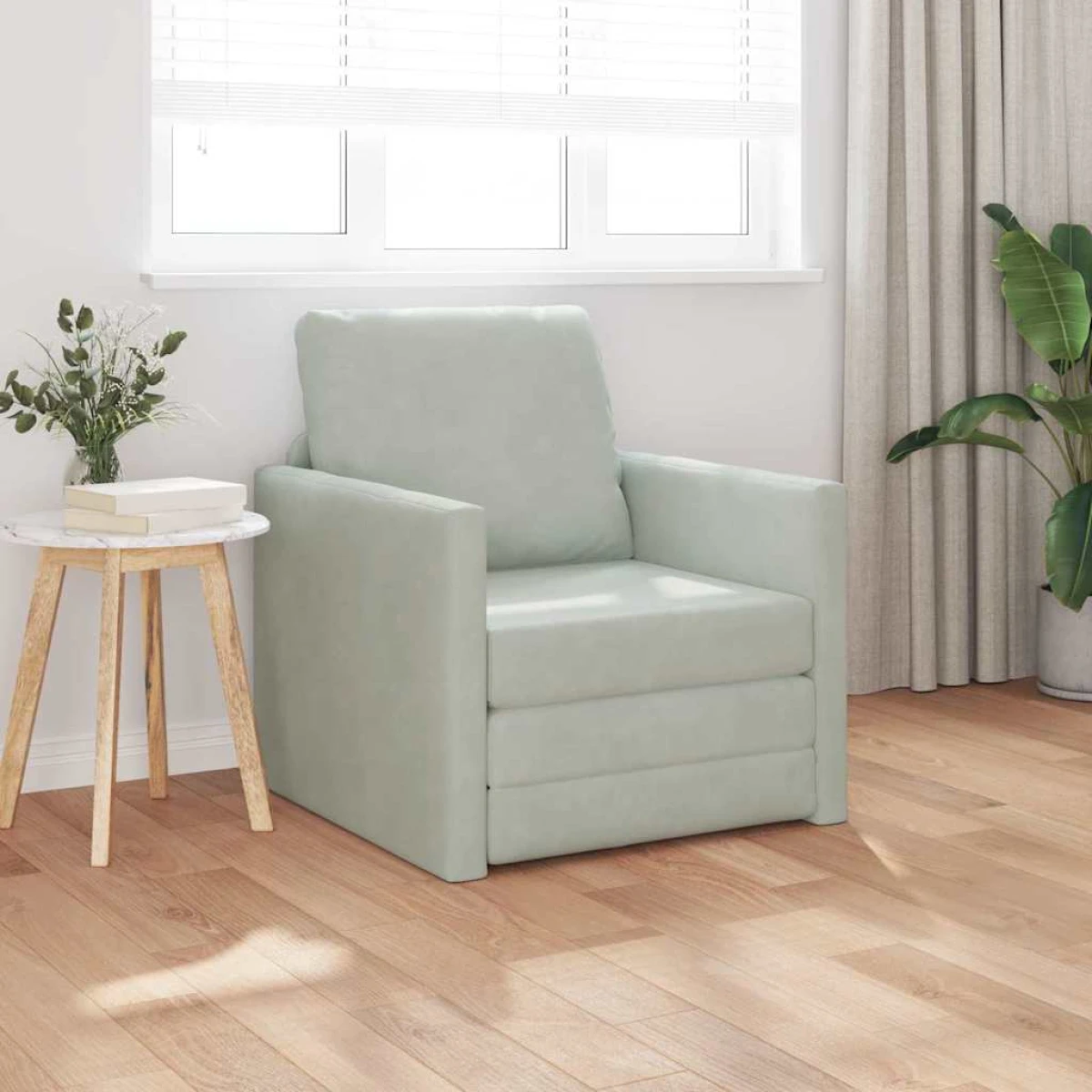 vidaXL VidaXL Floor Sofa Bed 122x70x60 Velvet For Home Lounge - Sofa Bed