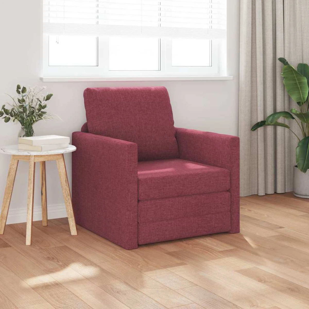 vidaXL VidaXL Floor Sofa Bed 74 x 77 x 81 Cm Cushioned Soft Fabric Light Grey For Small Spaces - Sofa Bed