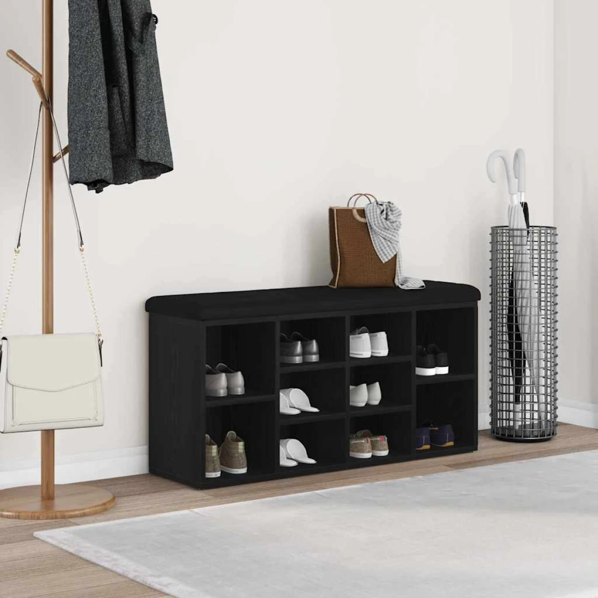 vidaXL Shoe Bench 82x32x50 cm Engineered Wood by vidaXL