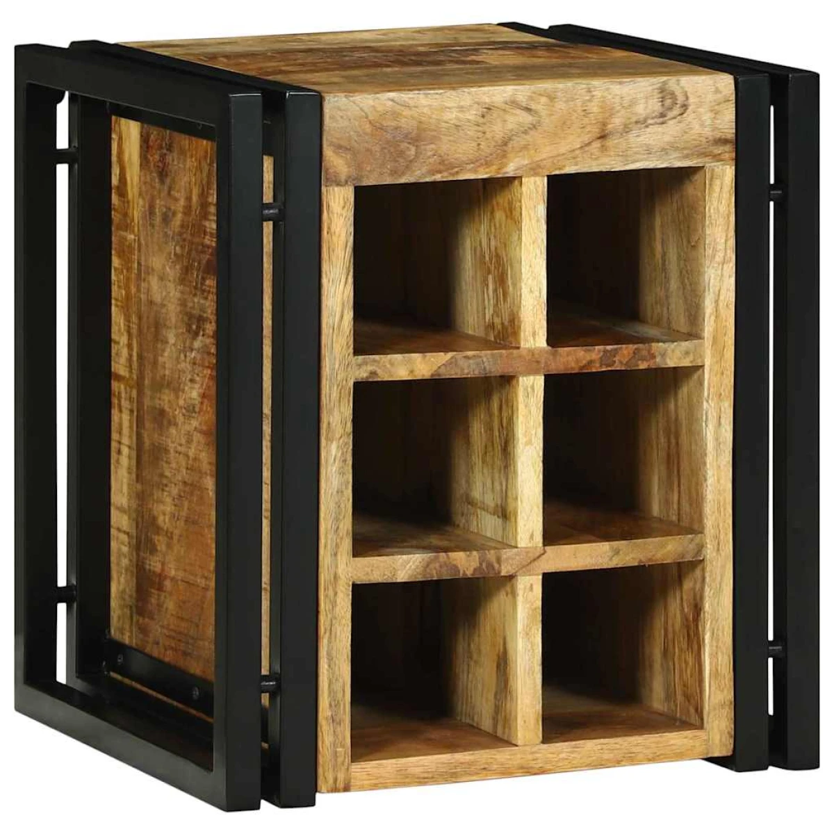 vidaXL VidaXL Wine Rack 34.5x35x39 cm Solid Mango Wood For Kitchen - Wine Rack