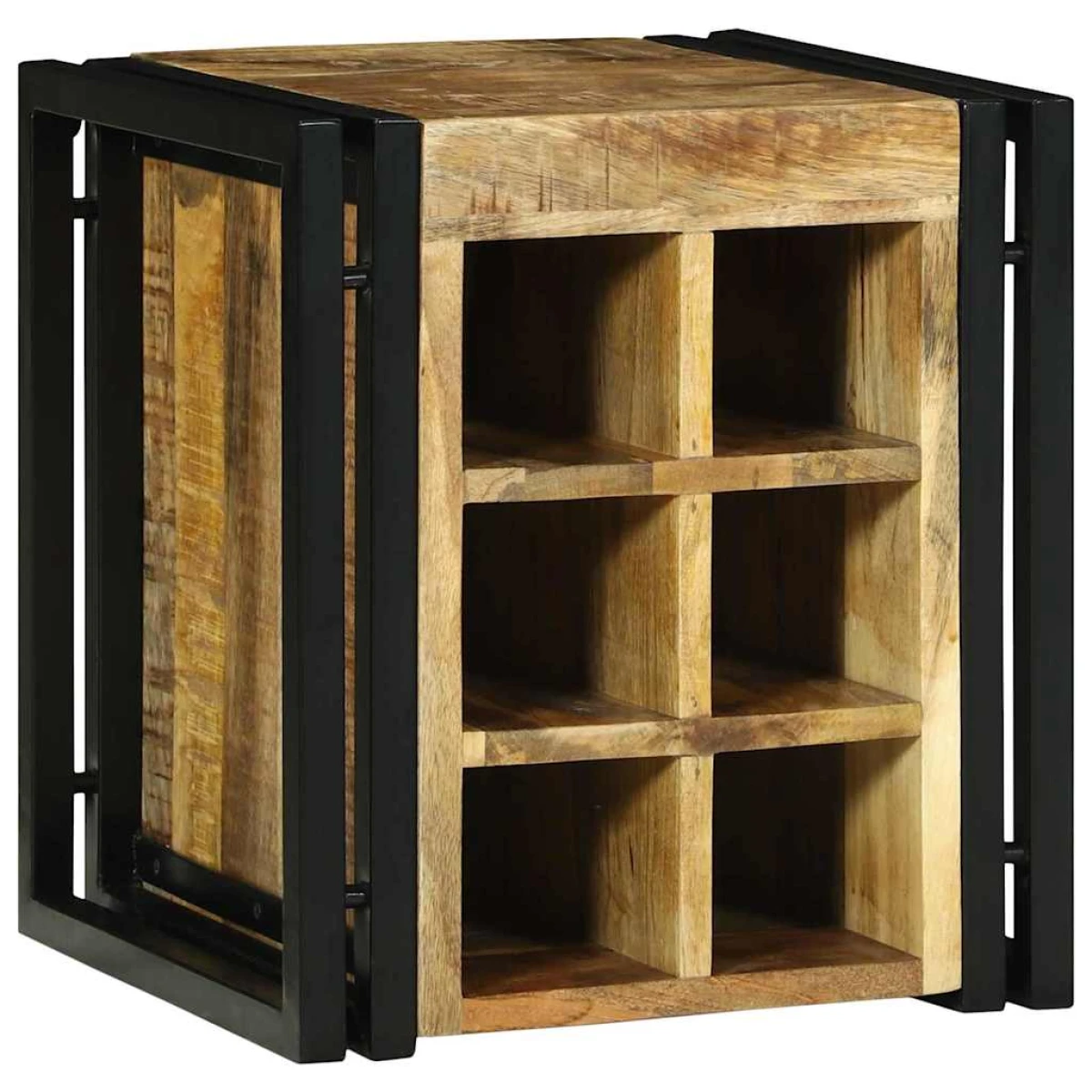 VidaXL Wine Rack 34.5x35x39 cm Solid Mango Wood For Kitchen by vidaXL