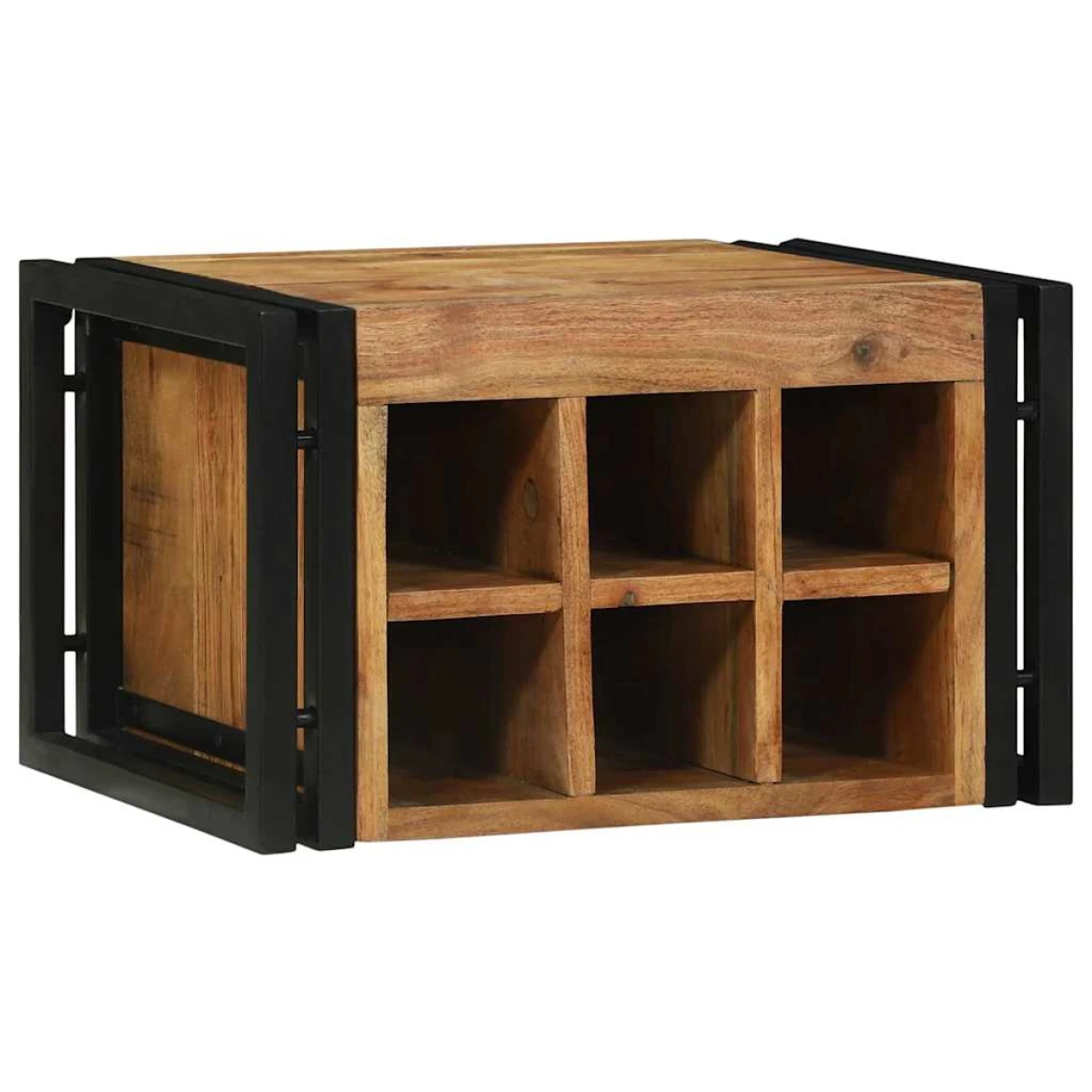 vidaXL VidaXL Wine Rack 34.5x35x39 cm Solid Mango Wood For Kitchen - Wine Rack