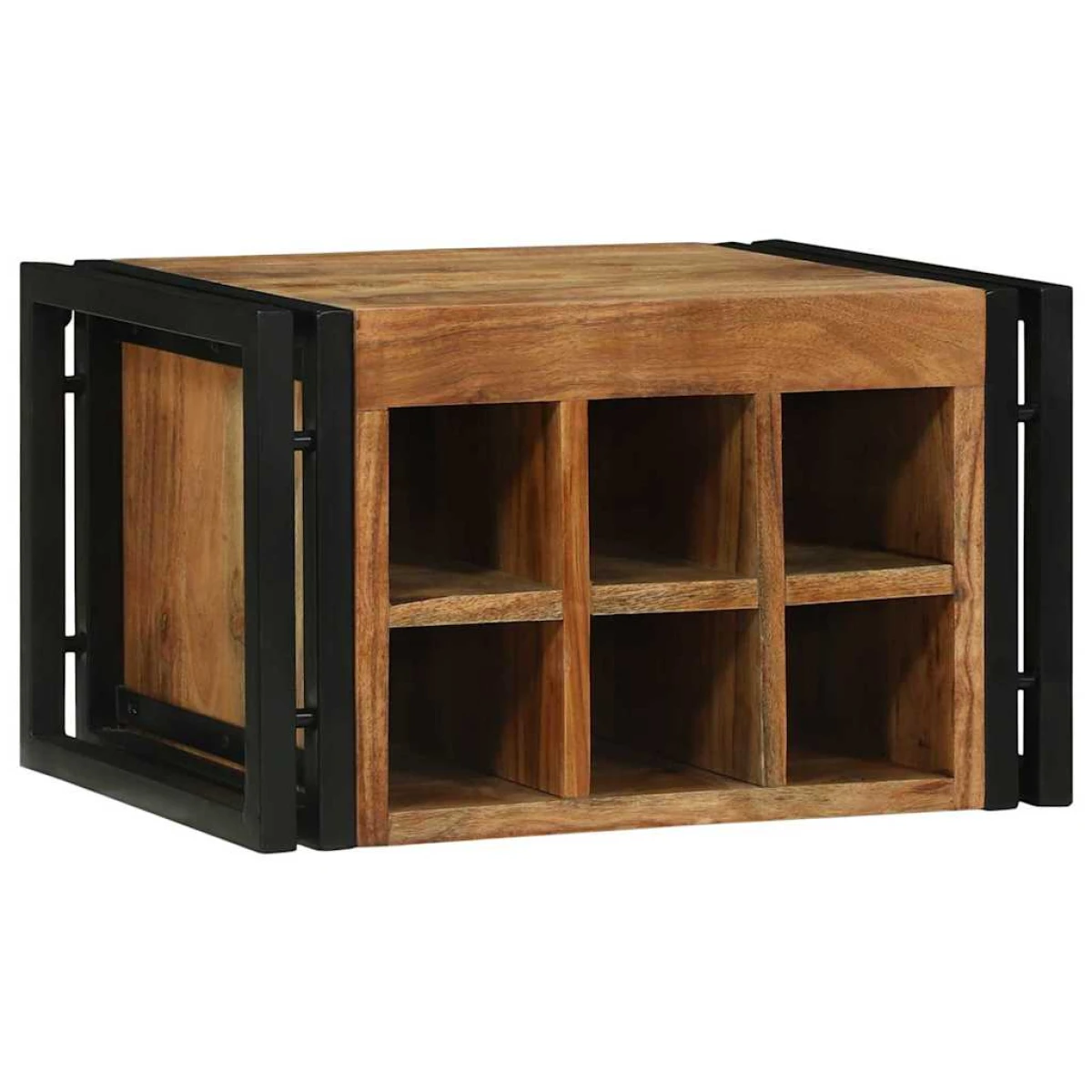vidaXL VidaXL Wine Rack 34.5x35x39 cm Solid Mango Wood For Kitchen - Wine Rack