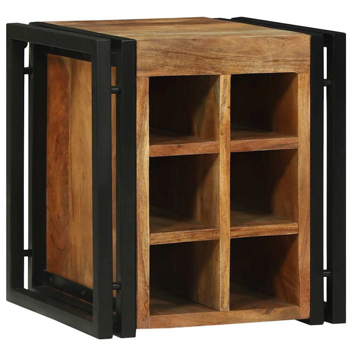 vidaXL VidaXL Wine Rack 34.5x35x39 cm Solid Mango Wood For Kitchen - Wine Rack