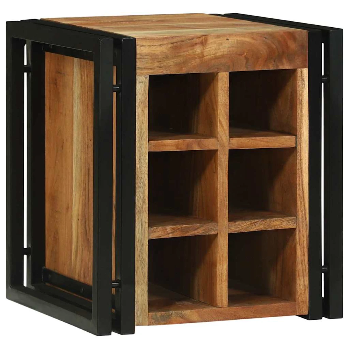 vidaXL VidaXL Wine Rack 34.5x35x39 cm Solid Mango Wood For Kitchen - Wine Rack