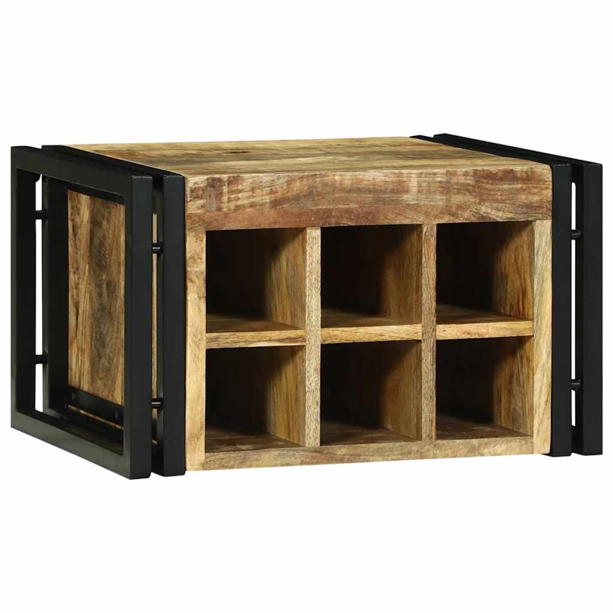 vidaXL VidaXL Wine Rack 34.5x35x39 cm Solid Mango Wood For Kitchen - Wine Rack
