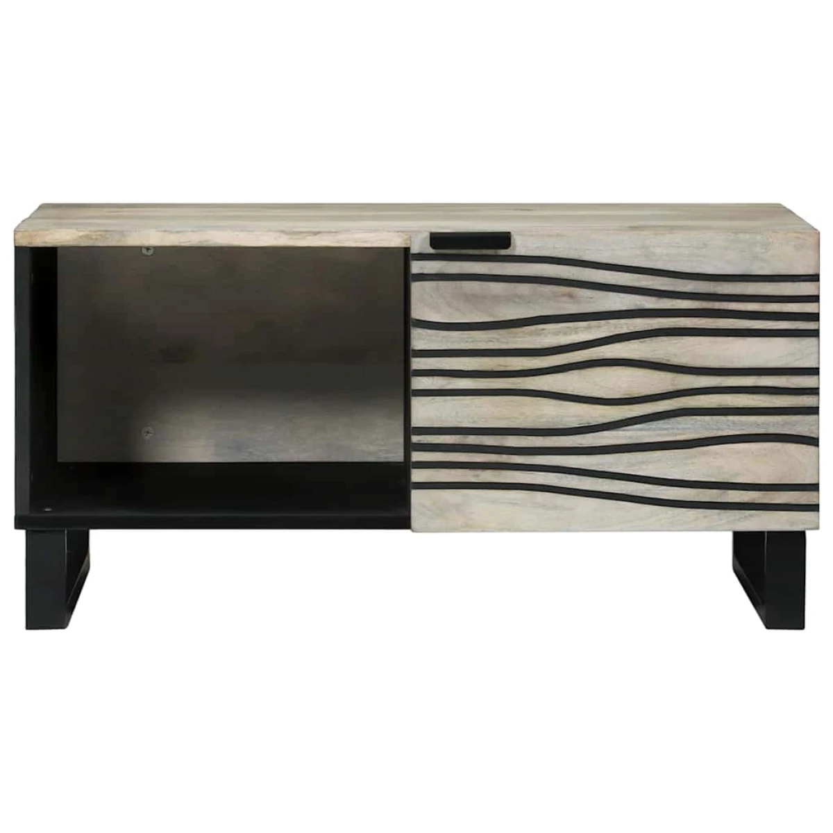 VidaXL Coffee Table 80x50x40 Solid Mango Wood Living Room by vidaXL