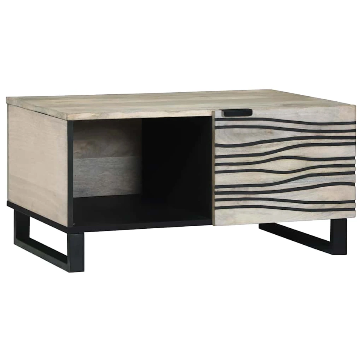 VidaXL Coffee Table 80x50x40 Solid Mango Wood Living Room by vidaXL