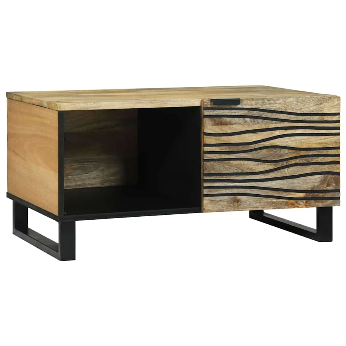 VidaXL Coffee Table 80x50x40 Solid Mango Wood Living Room by vidaXL