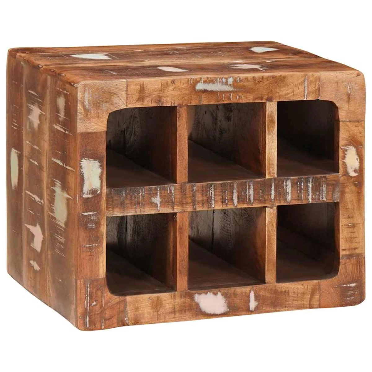 vidaXL VidaXL Wall Mounted Wine Rack 44x30x35 Rustic Mango Wood - Wine Rack