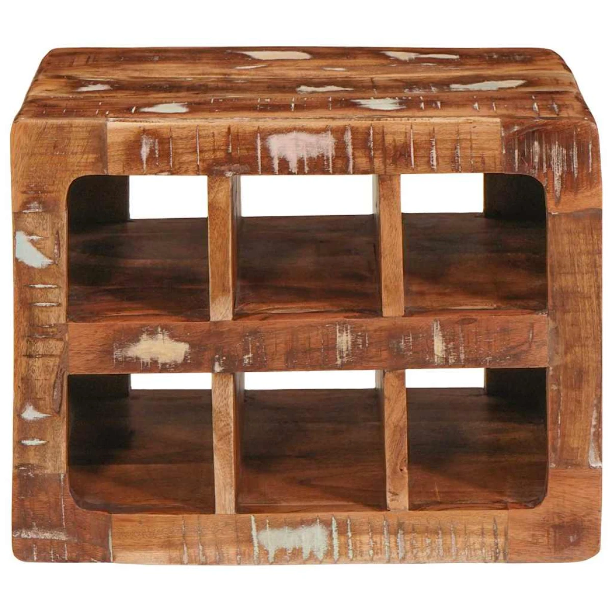 vidaXL VidaXL Wall Mounted Wine Rack 44x30x35 Rustic Mango Wood - Wine Rack