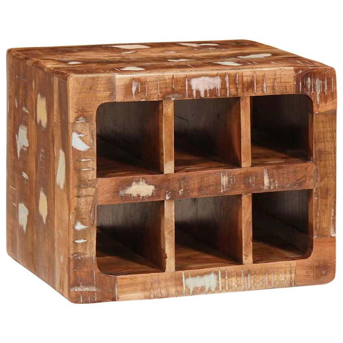 vidaXL VidaXL Wall Mounted Wine Rack 44x30x35 Rustic Mango Wood - Wine Rack