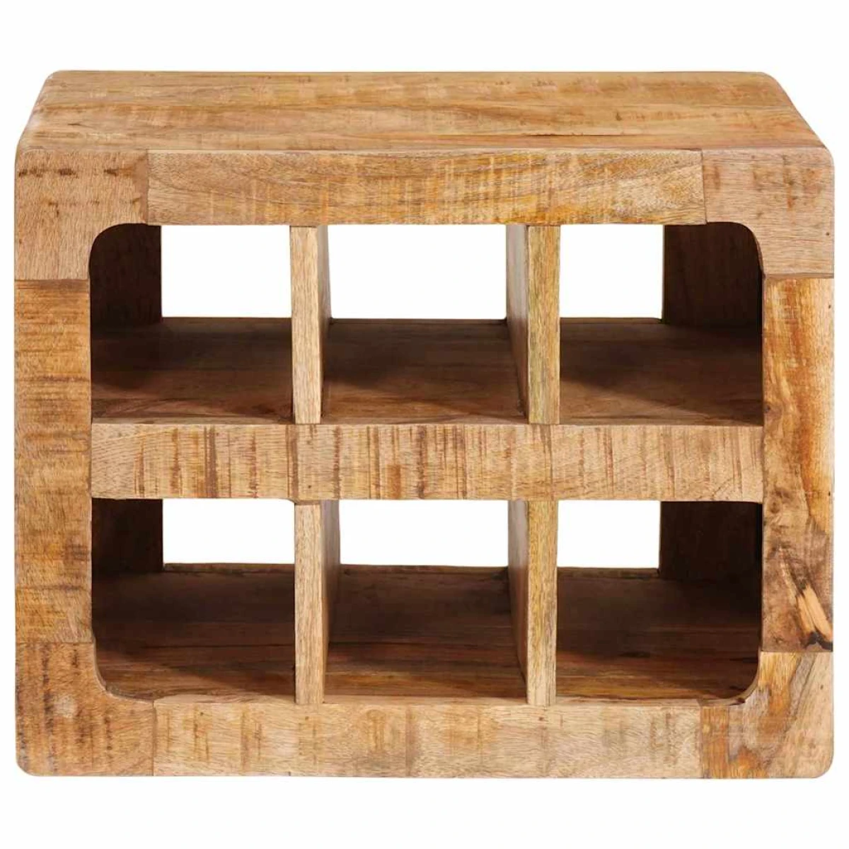 vidaXL VidaXL Wall Mounted Wine Rack 44x30x35 Rustic Mango Wood - Wine Rack