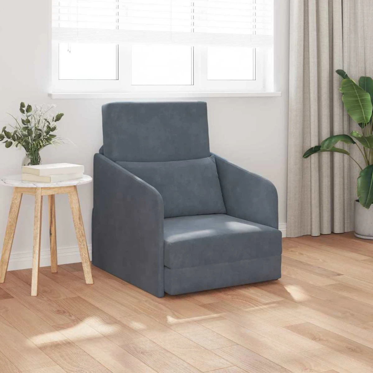 VidaXL Sofa Bed 65x80x83 Velvet Upholstery for Living Room by vidaXL