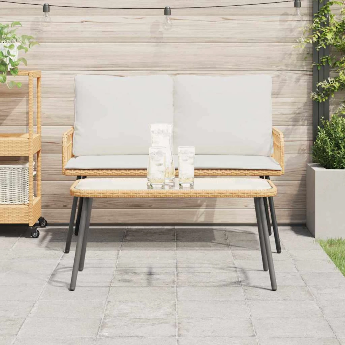 vidaXL VidaXL Coffee Table 90 x 45 x 42 cm Poly Rattan Outdoor - Coffee Table