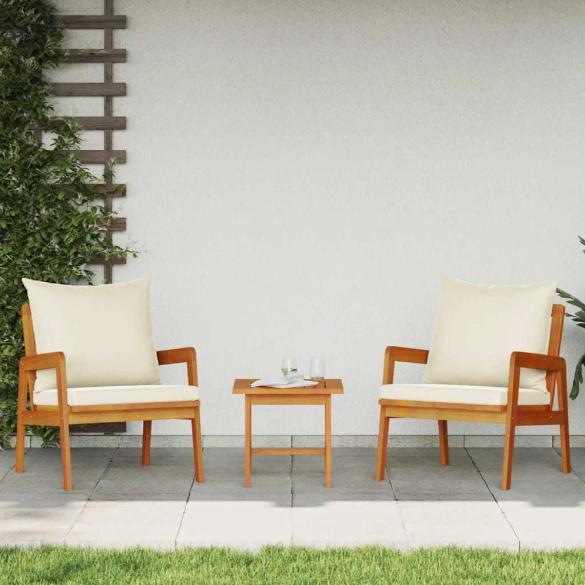 VidaXL Coffee Table Solid Acacia Wood Outdoor Garden by vidaXL