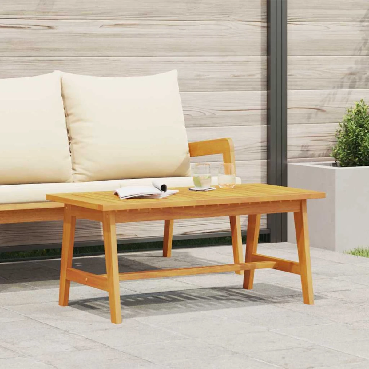 vidaXL VidaXL Coffee Table Solid Acacia Wood Outdoor Garden - Coffee Table