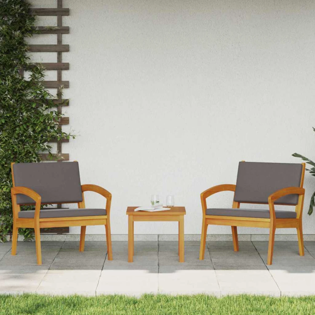 VidaXL Coffee Table Solid Acacia Brown Outdoor Garden by vidaXL