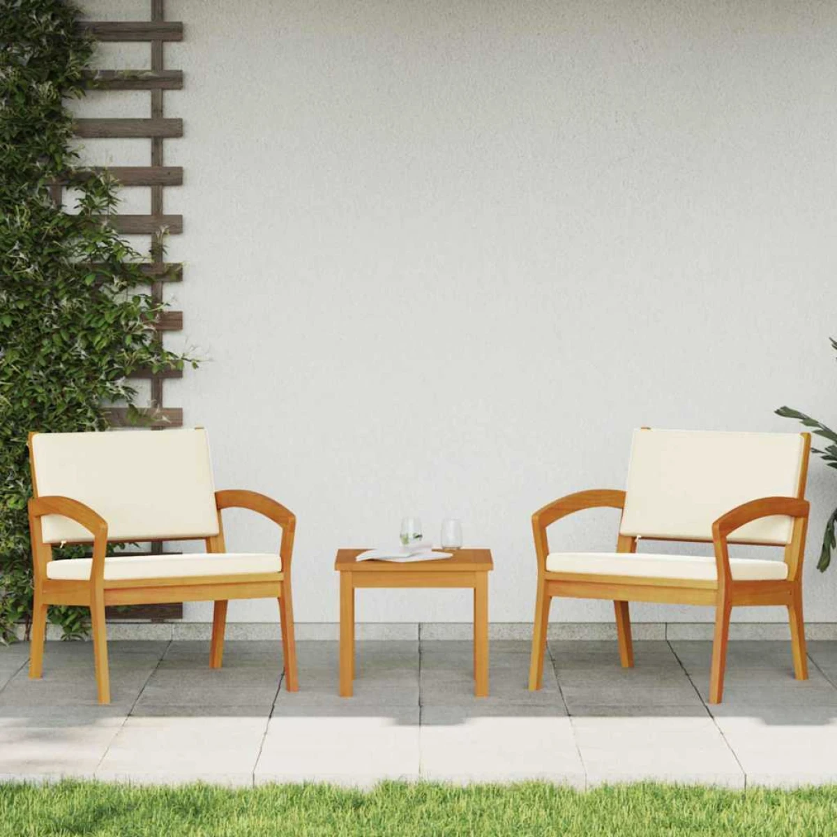 VidaXL Coffee Table Solid Acacia Brown Outdoor Garden by vidaXL