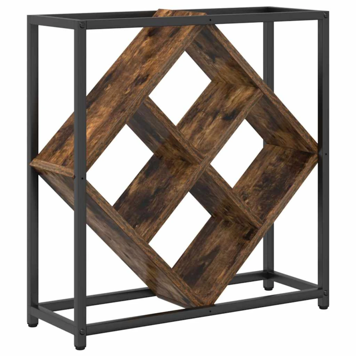 VidaXL Wine Rack 51x18x52.5 cm Black Engineered Wood At Home by vidaXL