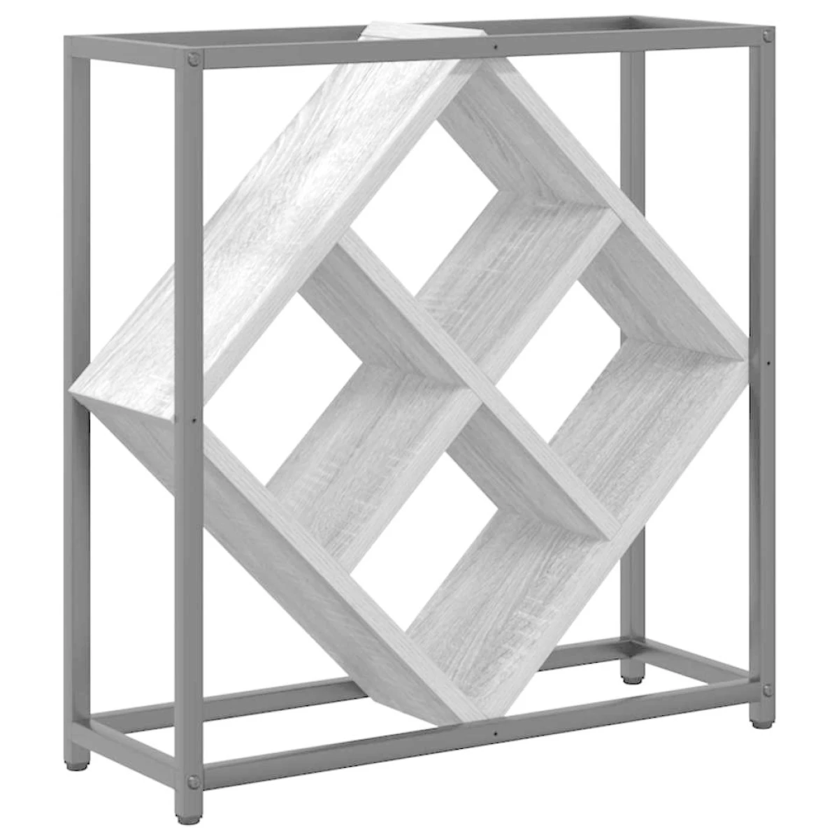 vidaXL VidaXL Wine Rack 51x18x52.5 cm Black Engineered Wood At Home - Wine Rack