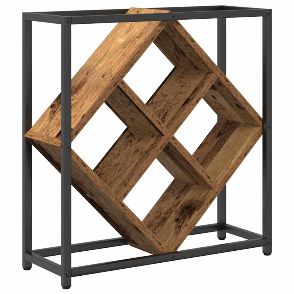 vidaXL VidaXL Wine Rack 51x18x52.5 cm Black Engineered Wood At Home - Wine Rack