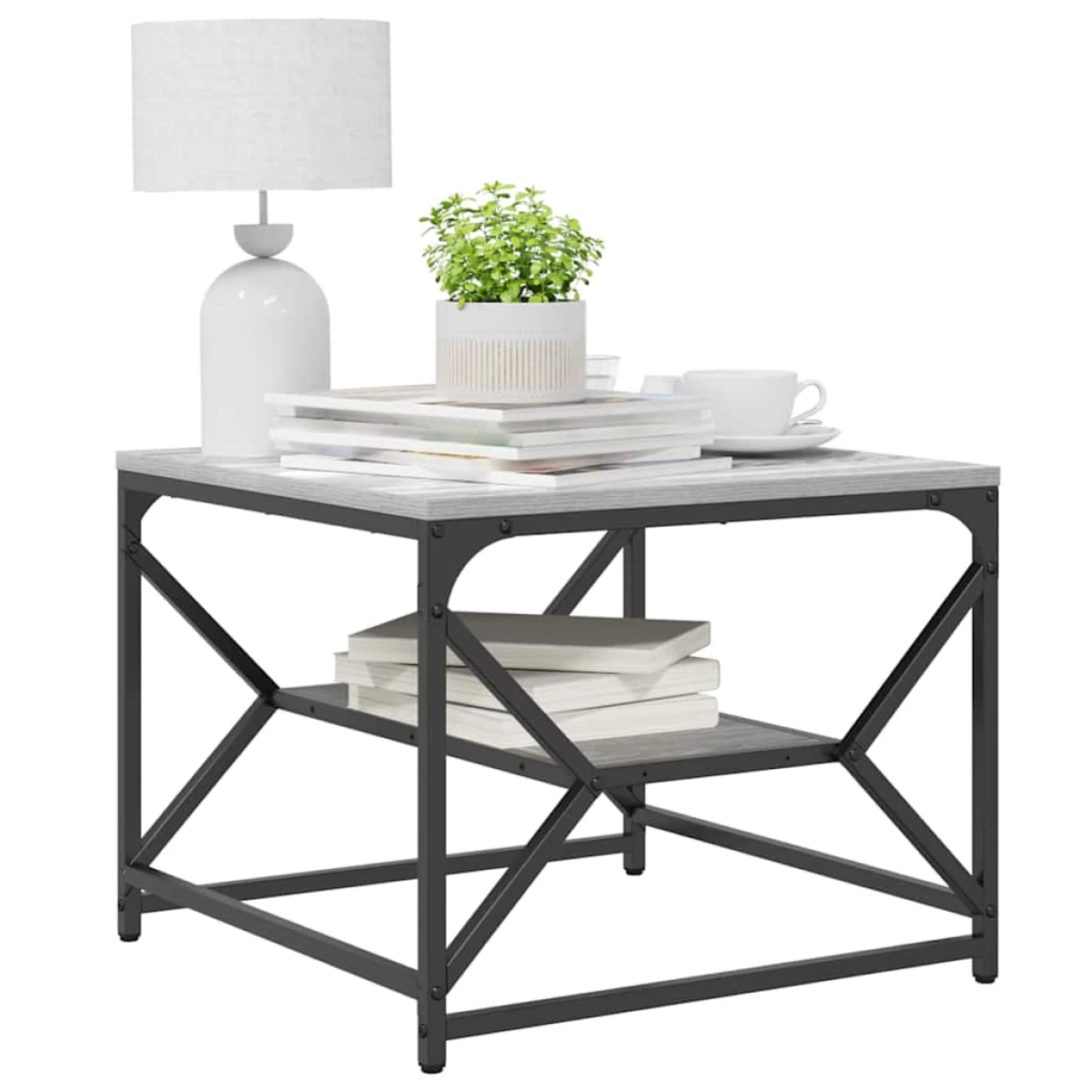 vidaXL VidaXL Coffee Table 51x50x40 cm Black Oak Modern Lounge - Coffee Table