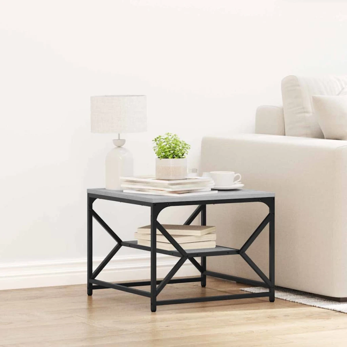 vidaXL VidaXL Coffee Table 51x50x40 cm Black Oak Modern Lounge - Coffee Table